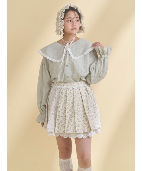 merry jenny(メリージェニー)の「dot laceフリルカラーブラウス(シャツ/ブラウス・レディース・イエロー/オフホワイト/グリーン/ピンク・FREE)」の17枚目の写真