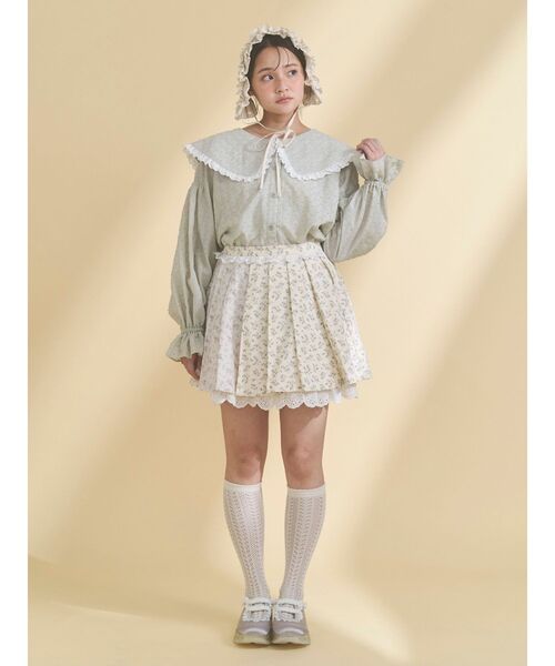 merry jenny(メリージェニー)の「dot laceフリルカラーブラウス(シャツ/ブラウス・レディース・イエロー/オフホワイト/グリーン/ピンク・FREE)」の19枚目の写真