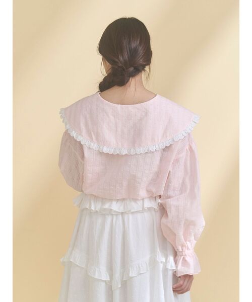 merry jenny(メリージェニー)の「dot laceフリルカラーブラウス(シャツ/ブラウス・レディース・イエロー/オフホワイト/グリーン/ピンク・FREE)」の22枚目の写真