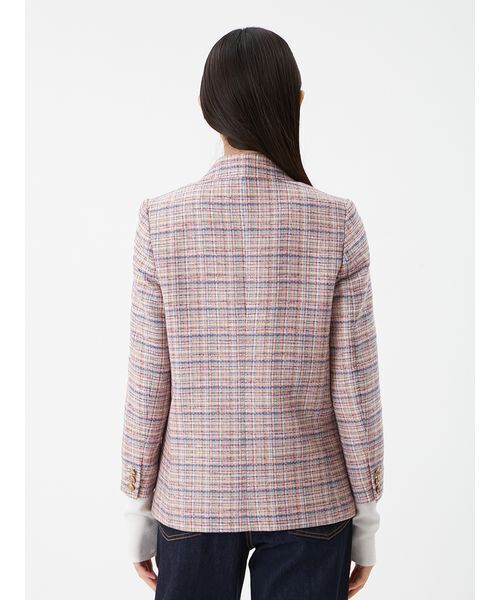 金釦ダブルブレストツイードブレザー（テーラードジャケット）｜Mila