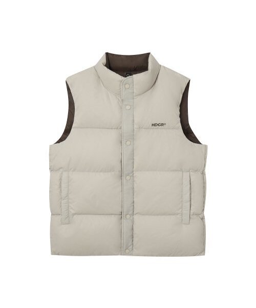 HARDGEAR APPAREL(ハードギアアパレル)の「リバーシブルダウンベストベージュ/ブラウン(ダウンベスト・メンズ・その他・LARGE/MEDIUM/SMALL/X-LARGE)」の1枚目の写真