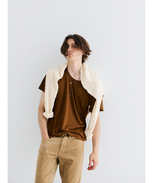 GOZER(ゴーザー)の「UNDER HALF T-SHIRT_PUMPKIN(Tシャツ/カットソー・メンズ・ブラウン・SMALL/MEDIUM/LARGE/X-LARGE)」の3枚目の写真