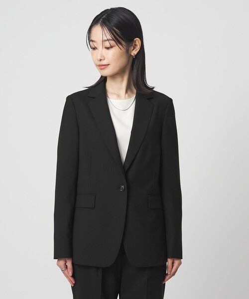 size SHORTあり］カチリラ シングル テーラード ジャケット ブラック