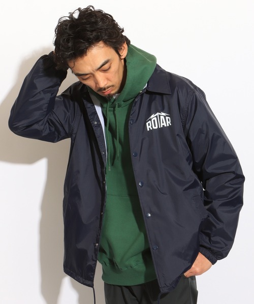 ROTAR（ローター）の「ROTAR Lightning LOGO coach JKT（ナイロンジャケット・メンズ・ブラック/バーガンディー/ネイビー・MEDIUM/LARGE/X-LARGE）」の7枚目の写真