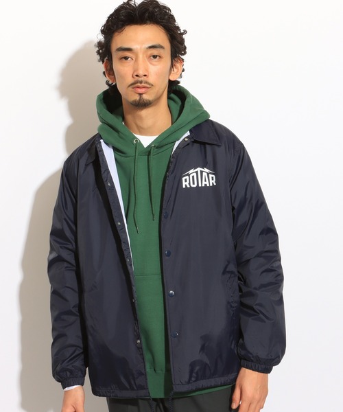 ROTAR（ローター）の「ROTAR Lightning LOGO coach JKT（ナイロンジャケット・メンズ・ブラック/バーガンディー/ネイビー・MEDIUM/LARGE/X-LARGE）」の9枚目の写真