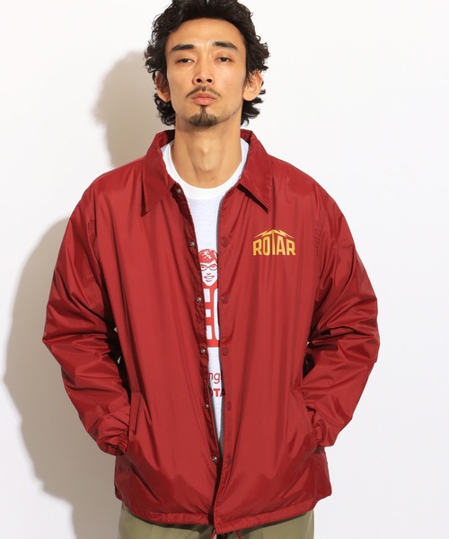 ROTAR（ローター）の「ROTAR Lightning LOGO coach JKT（ナイロンジャケット・メンズ・ブラック/バーガンディー/ネイビー・MEDIUM/LARGE/X-LARGE）」の10枚目の写真
