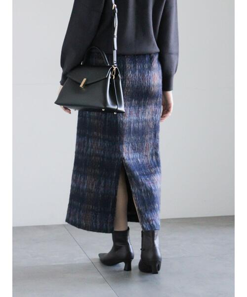 Te chichi（テチチ）の「シャギーチェックスカート（スカート・レディース・グレー/ネイビー・F）」の8枚目の写真