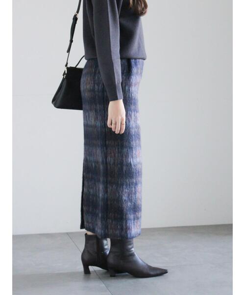 Te chichi（テチチ）の「シャギーチェックスカート（スカート・レディース・グレー/ネイビー・F）」の9枚目の写真