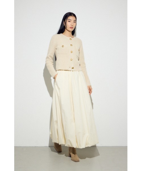 AZUL by moussy(アズールバイマウジー)の「【身長/骨格別着用画像あり】ボリュームたっぷり♪ギャザーバルーンスカート 春服 秋服 デザインスカート(スカート・レディース・チャコールグレー/アイボリー/ブラック・SMALL/MEDIUM)」の20枚目の写真