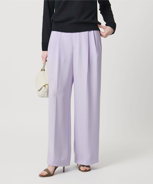 UNITED ARROWS（ユナイテッドアローズ）の「P 2タック ワイドパンツ ‐ウォッシャブル‐（スラックス・レディース・ネイビー/ブラック/ライトブルー/ライラック/グレー系・34/40/36/38）」の5枚目の写真
