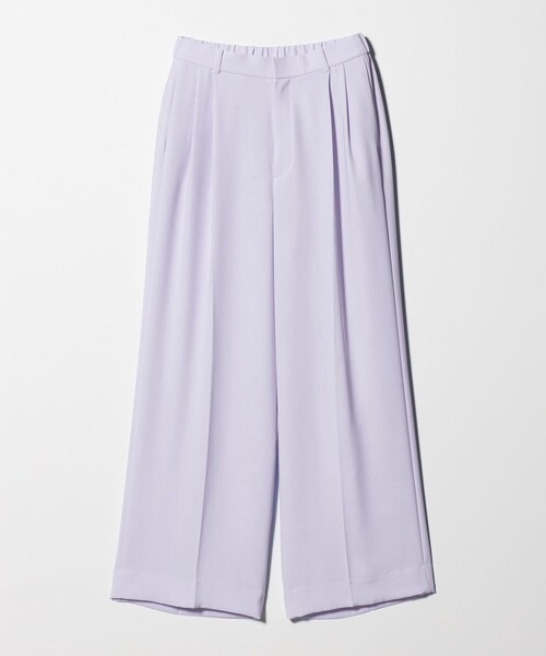 UNITED ARROWS(ユナイテッドアローズ)の「P 2タック ワイドパンツ ‐吸水速乾 帯電防止 接触冷感 ウォッシャブル‐(スラックス・レディース・ネイビー/ブラック/ライトブルー/ライラック/グレー系/ライトピンク/ベージュ/ダークブラウン・34/40/36/38)」の19枚目の写真