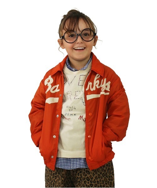 DENIM DUNGAREE(デニムダンガリー)の「MX Eleven Coach Jacket(スウェット・キッズ・オレンジ・145/135)」の5枚目の写真