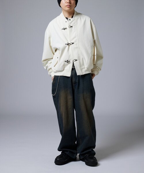 WHO'S WHO gallery（フーズフーギャラリー）の「【KOOKY'N】ファイヤーマンダックMA1（MA-1・レディース・ホワイト/ブラック/カーキ・FREE）」の20枚目の写真