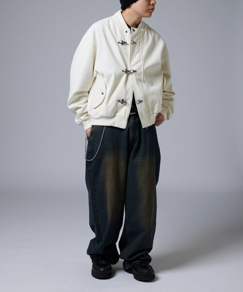 WHO'S WHO gallery（フーズフーギャラリー）の「【KOOKY'N】ファイヤーマンダックMA1（MA-1・レディース・ホワイト/ブラック/カーキ・FREE）」の21枚目の写真