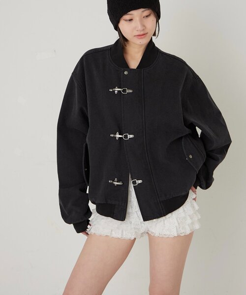 WHO'S WHO gallery(フーズフーギャラリー)の「【UNISEX】KOOKY'NファイヤーマンダックMA1(MA-1・レディース・ホワイト/ブラック/カーキ・FREE)」の6枚目の写真