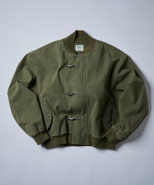 WHO'S WHO gallery（フーズフーギャラリー）の「【KOOKY'N】ファイヤーマンダックMA1（MA-1・レディース・ホワイト/ブラック/カーキ・FREE）」の12枚目の写真