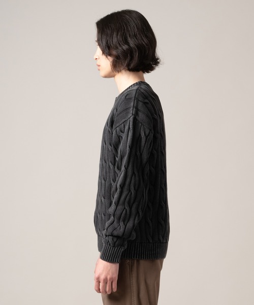 Levi's（リーバイス）の「Levi's/リーバイス カーメルケーブルクルーセーター（ニット/セーター・メンズ・ブラック・S/M/L/XL）」の2枚目の写真