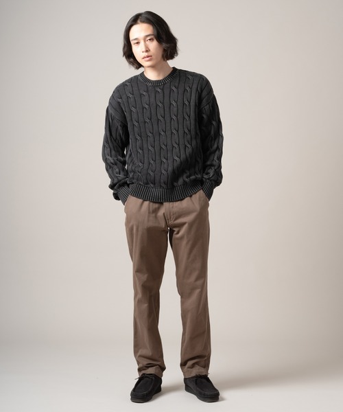 Levi's（リーバイス）の「Levi's/リーバイス カーメルケーブルクルーセーター（ニット/セーター・メンズ・ブラック・S/M/L/XL）」の4枚目の写真