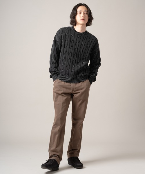 Levi's（リーバイス）の「Levi's/リーバイス カーメルケーブルクルーセーター（ニット/セーター・メンズ・ブラック・S/M/L/XL）」の6枚目の写真