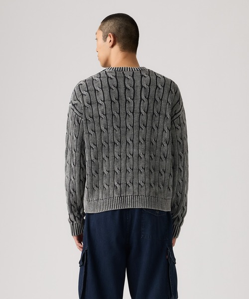 Levi's(リーバイス)の「Levi's/リーバイス カーメルケーブルクルーセーター(ニット/セーター・メンズ・ブラック・S/M/L/XL)」の9枚目の写真
