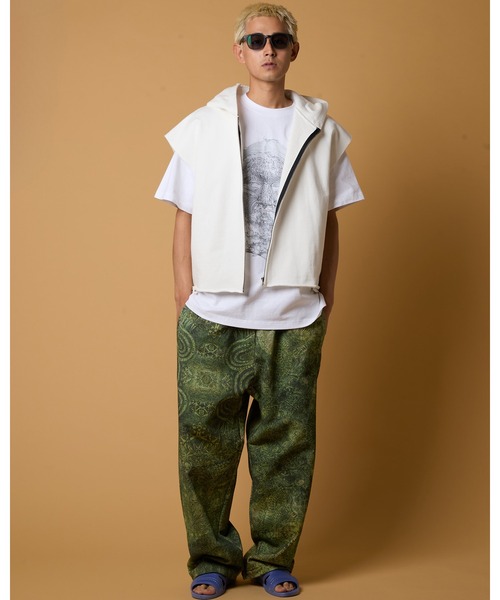 NISHIMOTO IS THE MOUTH(ニシモト イズ ザ マウス)の「WIDE SWEAT PANTS | NISHIMOTO IS THE MOUTH(スウェットパンツ・メンズ・グリーン/カモフラージュ・L/XL/S/M)」の1枚目の写真