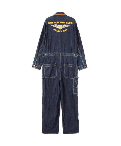 AVIREX(アヴィレックス)の「《A.A.R.C》DENIM ALL IN ONE / エアレーシングクラブ デニム オールインワン / AVIREX / アヴィレックス(つなぎ/オールインワン・メンズ・その他35/その他6・2XL/L/M/XL)」の2枚目の写真