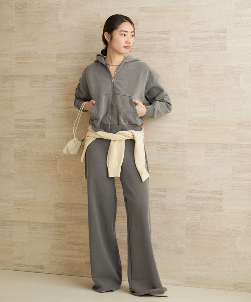 plage(プラージュ)の「ASHER / アッシャー PRIYA パンツ(スウェットパンツ・レディース・チャコールグレー・36/34)」の2枚目の写真