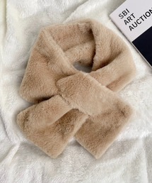 CALIFORNIA OUTFITTERS | 12E2-NK フェイクファー クロスマフラー 差し込みマフラー(マフラー)