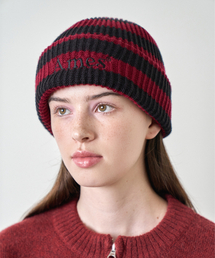 AMESWORLDWIDE | STRIPE KNIT BEANIE RED(ニットキャップ/ビーニー)