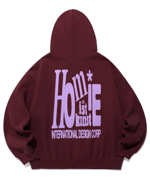 ISTKUNST(イストクンスト)の「HOMIE HOODIE_BURGUNDY(IK2DFMM434A)(パーカー・レディース・その他・L/S/M)」の2枚目の写真