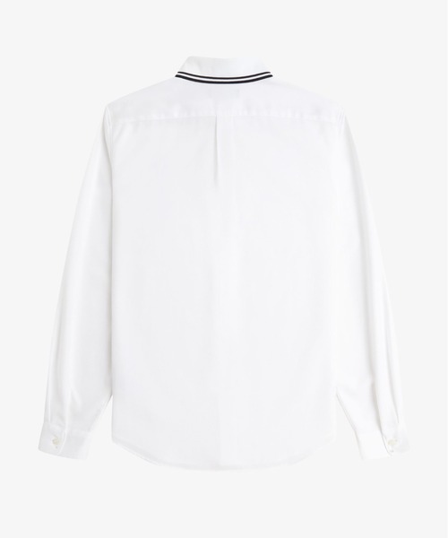 FRED PERRY（フレッドペリー）の「Polo Collar Woven Pique Shirt／ポロカラーウーブンピケシャツ（シャツ/ブラウス・メンズ・ホワイト/ブラック・S/M/L）」の11枚目の写真