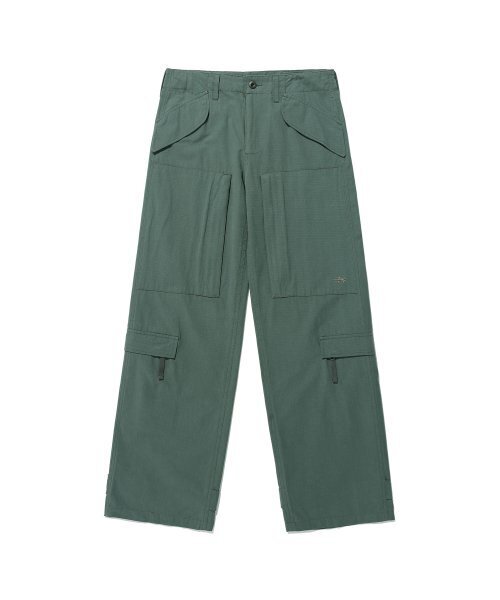 NICE GHOST CLUB(ナイスゴーストクラブ)の「CHOPPER ART WIDE PANTS_GREEN(NG2ESUPA13A)(その他パンツ・レディース・グリーン・L/M/S)」の1枚目の写真