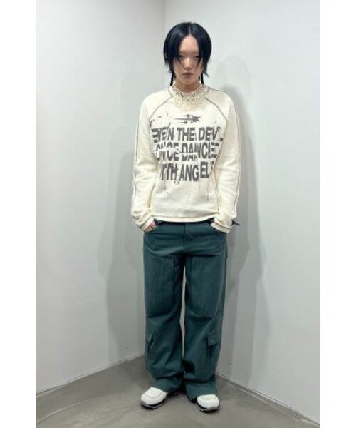 NICE GHOST CLUB(ナイスゴーストクラブ)の「CHOPPER ART WIDE PANTS_GREEN(NG2ESUPA13A)(その他パンツ・レディース・グリーン・L/M/S)」の10枚目の写真