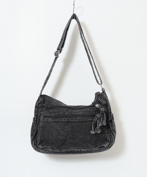 crossi(クロッシー)の「3ファスナー ヴィンテージ風デニムショルダーバッグ(ショルダーバッグ・レディース・ブルー/ブラック/ネイビー・F)」の18枚目の写真
