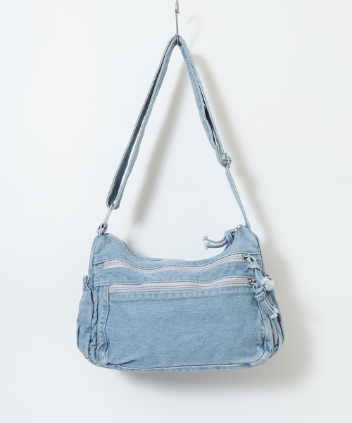 crossi(クロッシー)の「3ファスナー ヴィンテージ風デニムショルダーバッグ(ショルダーバッグ・レディース・ブルー/ブラック/ネイビー・F)」の20枚目の写真
