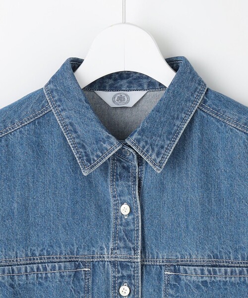 J.PRESS（ジェイプレス）の「【冷房対策に】コットンリネン 7oz デニム シャツ（シャツ/ブラウス・レディース・ダルブルー系・T15/T13）」の13枚目の写真