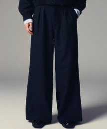 CS（シーエス）の「【CS】two tuck wool wide trousers / 【シーエス】ツータックウールワイドトラウザーズ（その他パンツ）」
