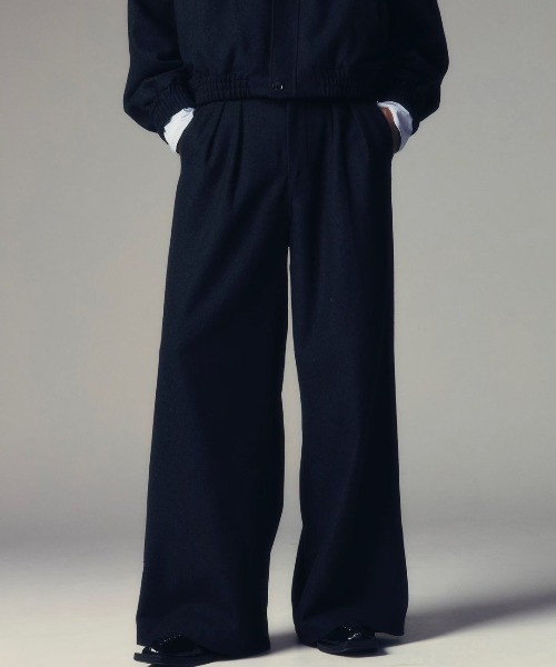 CS(シーエス)の「【CS】two tuck wool wide trousers / 【シーエス】ツータックウールワイドトラウザーズ(その他パンツ・メンズ・ダークグレー・02/01)」の16枚目の写真