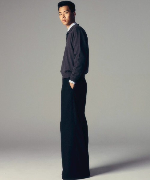 CS(シーエス)の「【CS】two tuck wool wide trousers / 【シーエス】ツータックウールワイドトラウザーズ(その他パンツ・メンズ・ダークグレー・02/01)」の9枚目の写真
