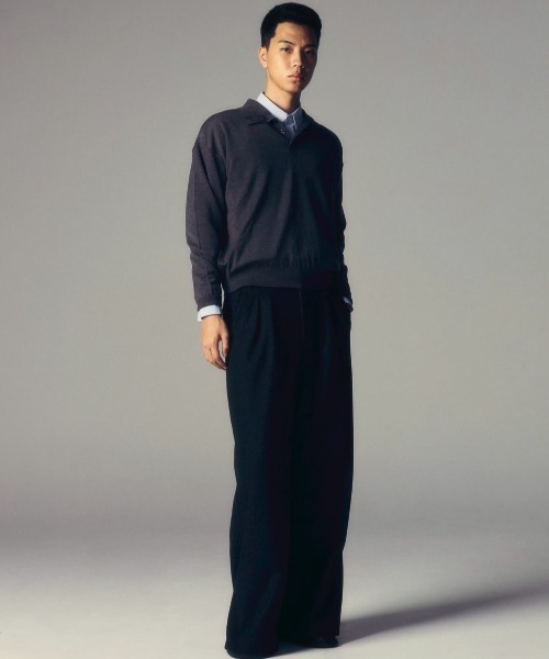 CS(シーエス)の「【CS】two tuck wool wide trousers / 【シーエス】ツータックウールワイドトラウザーズ(その他パンツ・メンズ・ダークグレー・02/01)」の6枚目の写真