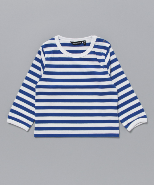 marimekko（マリメッコ）の「Tasaraita / Pitkahiha Neppis（Tシャツ/カットソー・キッズ・ネイビー/ブルー/ブラック/レッド・86/80/74/68/62）」の3枚目の写真