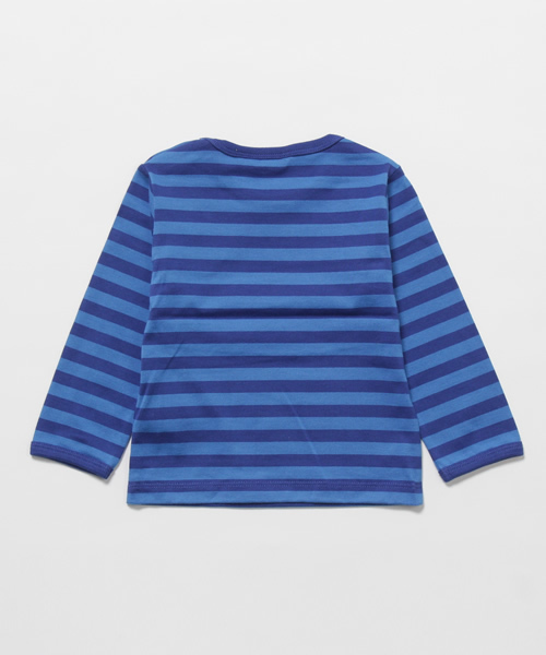 marimekko（マリメッコ）の「Tasaraita / Pitkahiha Neppis（Tシャツ/カットソー・キッズ・ネイビー/ブルー/ブラック/レッド・86/80/74/68/62）」の7枚目の写真