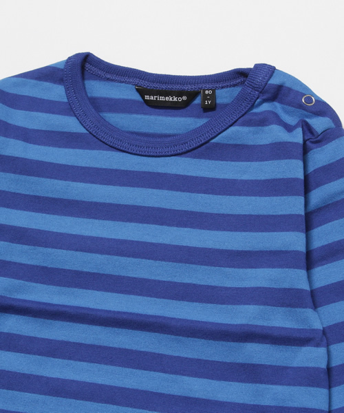 marimekko（マリメッコ）の「Tasaraita / Pitkahiha Neppis（Tシャツ/カットソー・キッズ・ネイビー/ブルー/ブラック/レッド・86/80/74/68/62）」の8枚目の写真