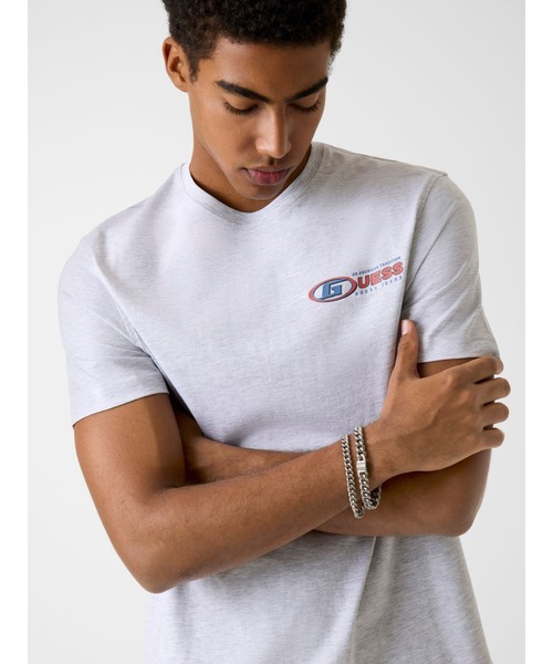 GUESS JEANS（ゲスジーンズ）の「GUESS JEANS Regular Fit G Sport Tee Tシャツ（Tシャツ/カットソー・メンズ・グレー/ブラック・SMALL/MEDIUM/LARGE/X-LARGE）」の4枚目の写真