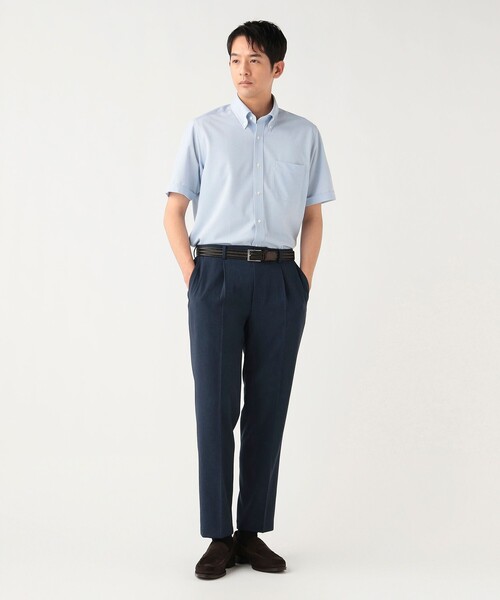 BEAMS HEART(ビームスハート)の「【7/9値下げ】トリコット イージーケア ショートスリーブ ボタンダウンシャツ【クールビズ】(シャツ/ブラウス・メンズ・ホワイト/ブルー/サックスブルー・X-LARGE/SMALL/MEDIUM/LARGE)」の9枚目の写真