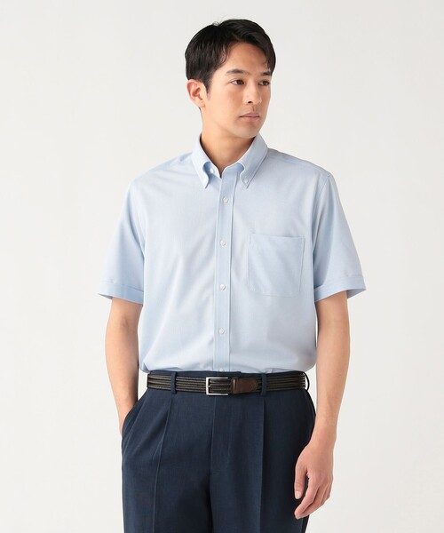 BEAMS HEART(ビームスハート)の「【7/9値下げ】トリコット イージーケア ショートスリーブ ボタンダウンシャツ【クールビズ】(シャツ/ブラウス・メンズ・ホワイト/ブルー/サックスブルー・X-LARGE/SMALL/MEDIUM/LARGE)」の10枚目の写真