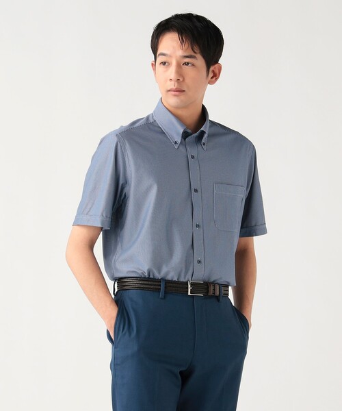 BEAMS HEART(ビームスハート)の「【7/9値下げ】トリコット イージーケア ショートスリーブ ボタンダウンシャツ【クールビズ】(シャツ/ブラウス・メンズ・ホワイト/ブルー/サックスブルー・X-LARGE/SMALL/MEDIUM/LARGE)」の14枚目の写真