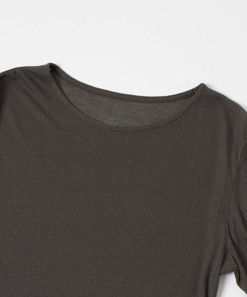 ITEMS URBANRESEARCH(アイテムズ アーバンリサーチ)の「シアーリブロングTシャツ(Tシャツ/カットソー・レディース・ミント/ブラウン/ホワイト・FREE)」の18枚目の写真