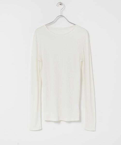 ITEMS URBANRESEARCH(アイテムズ アーバンリサーチ)の「シアーリブロングTシャツ(Tシャツ/カットソー・レディース・ミント/ブラウン/ホワイト・FREE)」の14枚目の写真