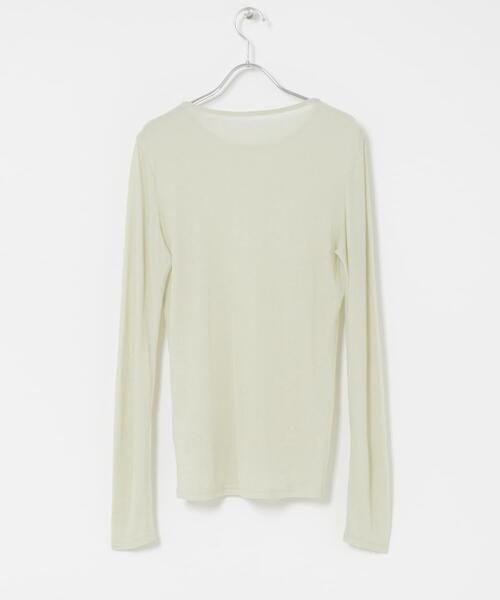 ITEMS URBANRESEARCH(アイテムズ アーバンリサーチ)の「シアーリブロングTシャツ(Tシャツ/カットソー・レディース・ミント/ブラウン/ホワイト・FREE)」の5枚目の写真